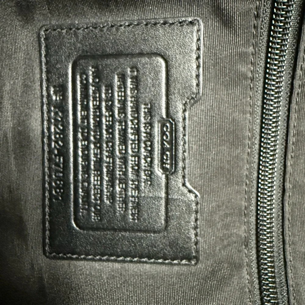 Coach Men's Dark Brown Briefcase with Black handles and trim